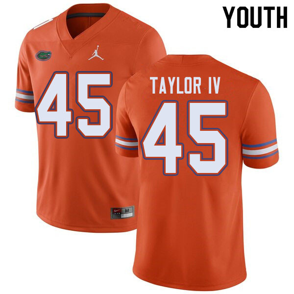Jordan Brand Youth #45 Clifford Taylor IV Florida Gators College Football Jerseys Sale-Orange - Click Image to Close